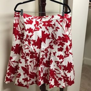 H&M red and white skirt - size 16